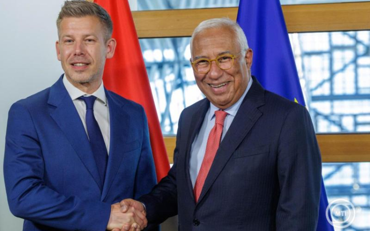 Magyar Péter: hasznos és konstruktív megbeszélést folytattam António Costával, az Európai Tanács elnökével